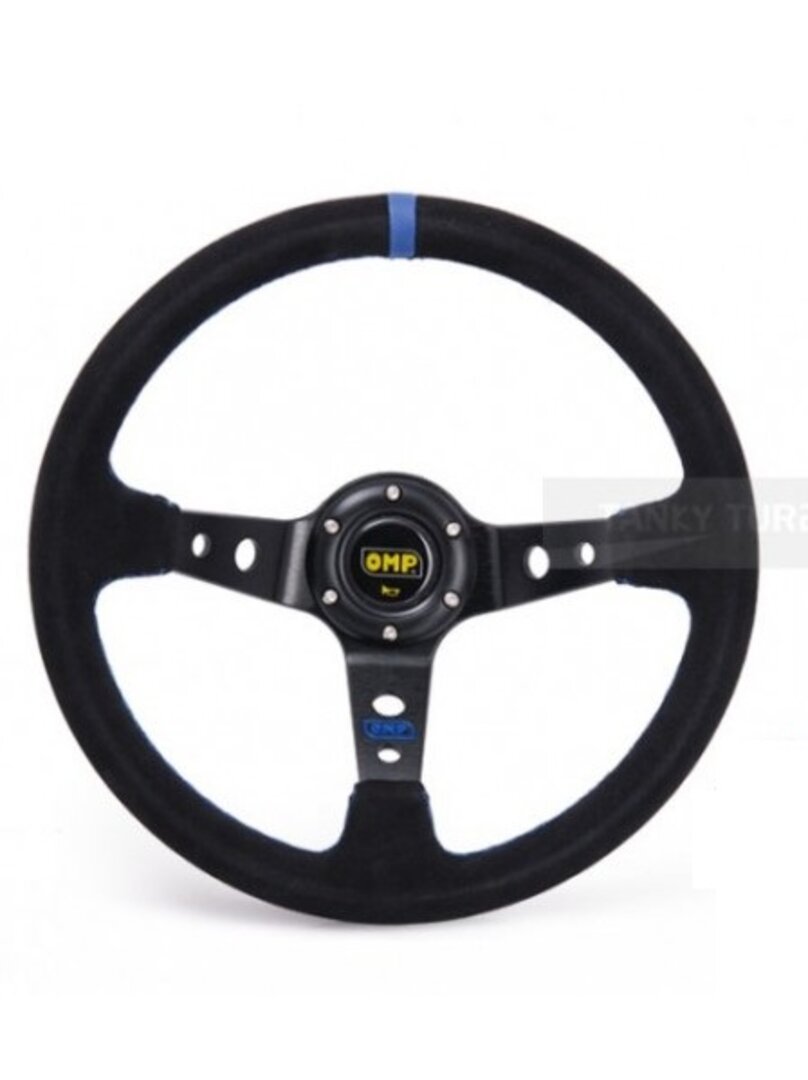 OMP Blue Line Suede Steering Wheel
