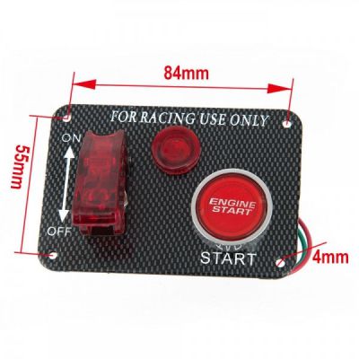 Racing Car Engine Start Push Button Ignition Switch Panel 