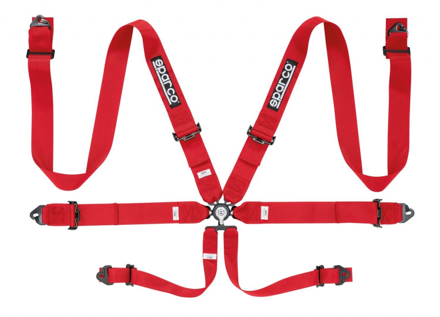 Sparco 6 Point Belt (3inch, Red) 