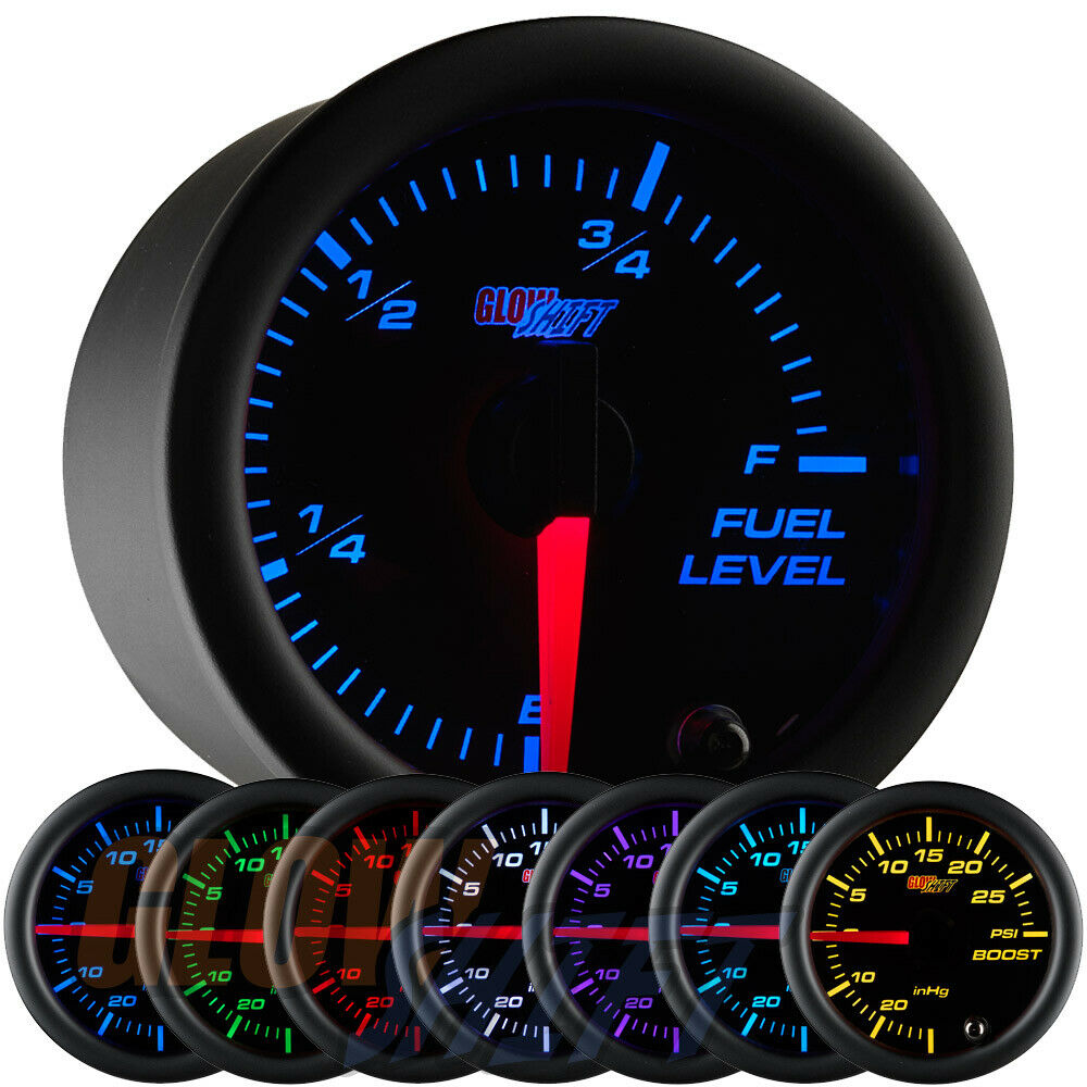 Black 7 Color Fuel Level Gauge